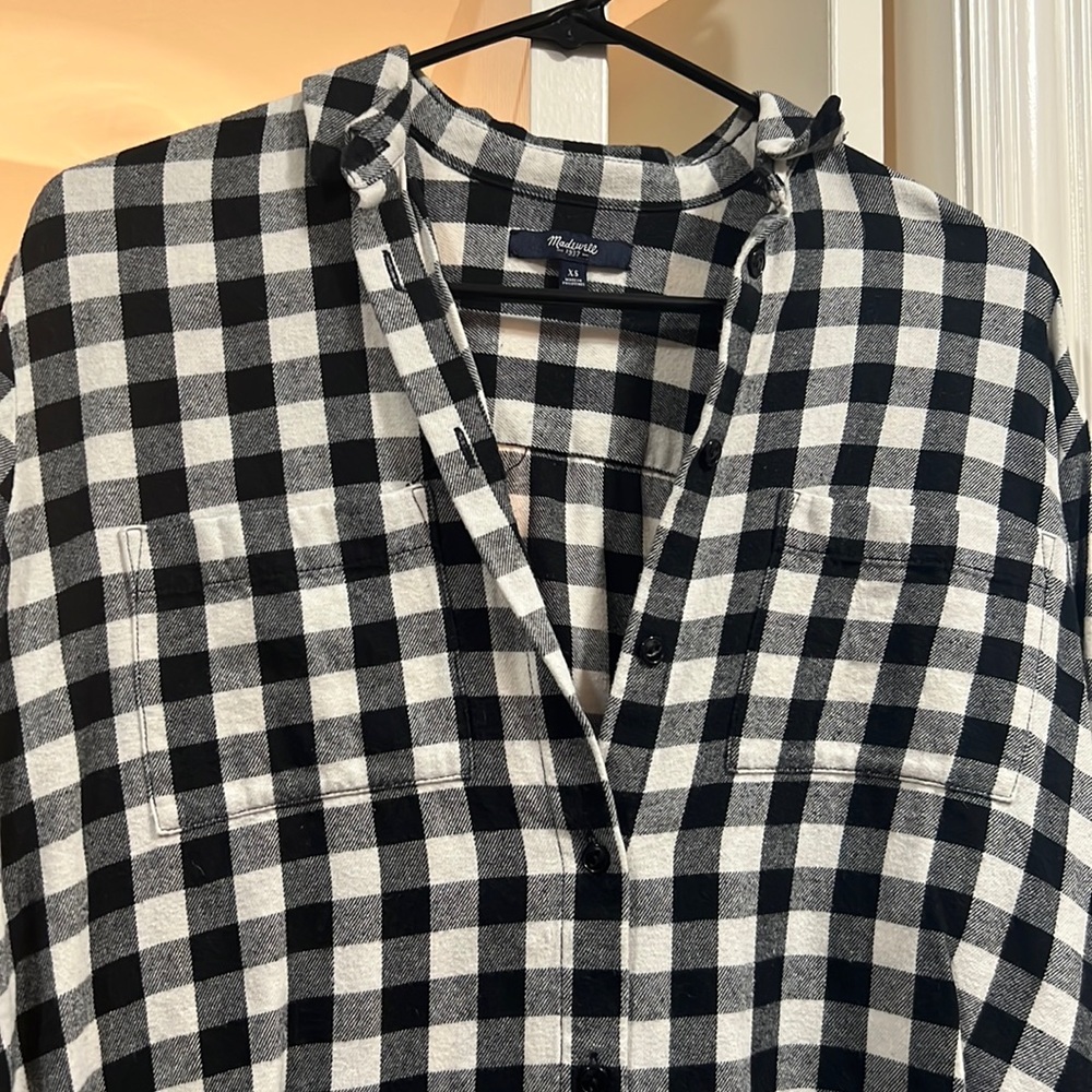 Madewell Button Down, Black and White